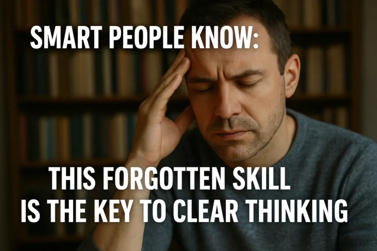 Smart People Know: This Forgotten Skill Is the Key to Clear Thinking