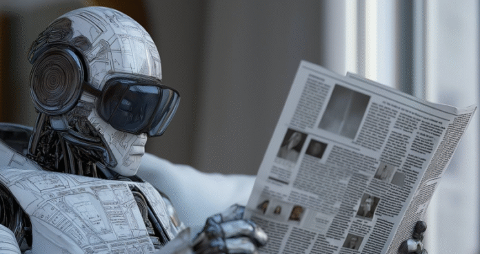 A person at a desk scrolling job listings with meme-style sticky notes on a laptop screen