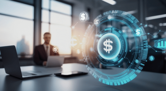 Digital finance concept representing Ornton in global markets