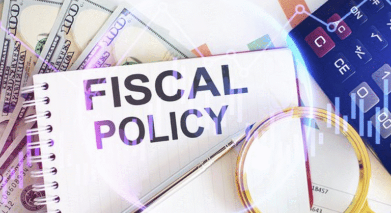 UK fiscal policy chart showing taxes, spending, deficit and debt under fiscal rules