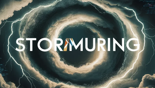 Stormuring concept showing a person growing stronger through life challenges and uncertainty